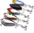 5Pcs Premium Top Water Fishing Lures, Lure for Bass with Soft Propeller Tail Catfish,Pike Perch, Bass, Lures Freshwater or Saltwater