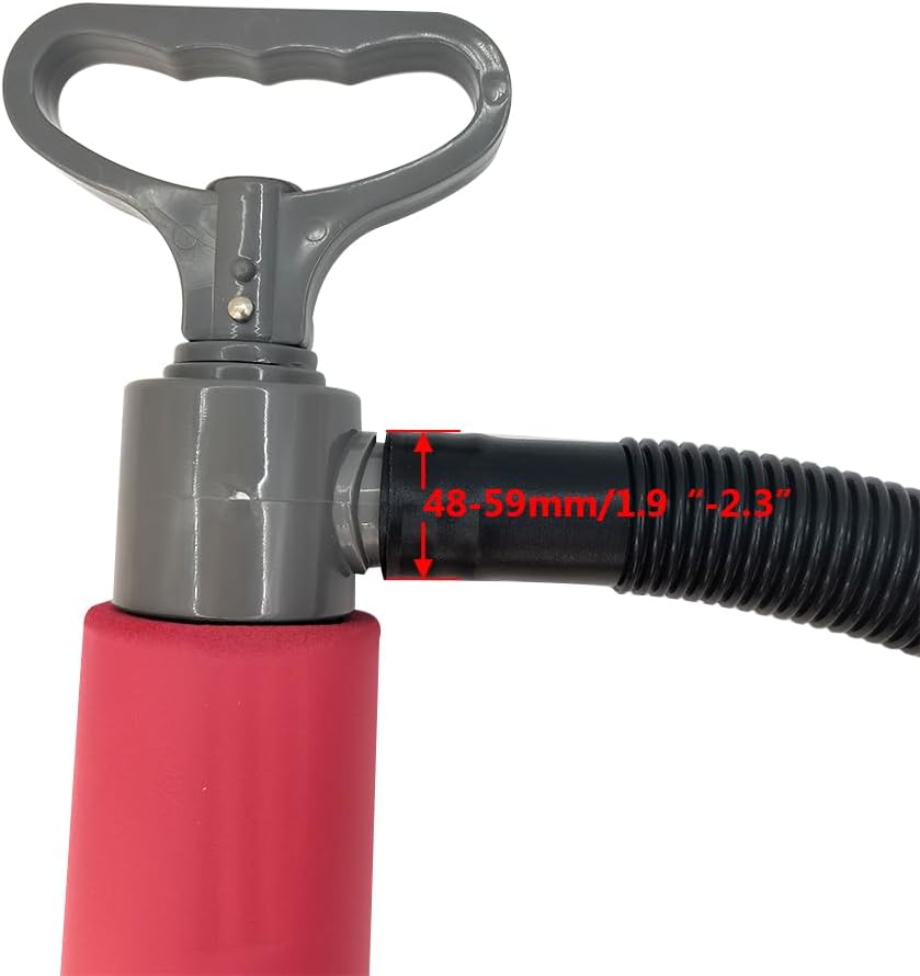 hand Red Bilge Pump for Kayak Canoe and Boat,15.7Inch Manual Portable Hand Water Pumps Sump with Hose