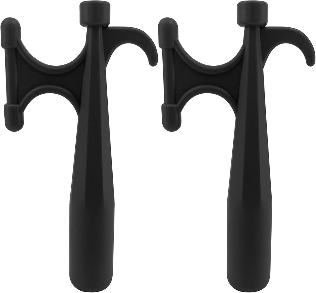 2Pcs Nylon Boat Hook Floating,Hook for Extension Pole,Unbreakable,Durable,Rust-Resistant Replacement Attachment End Mooring Yacht Kayak,Black