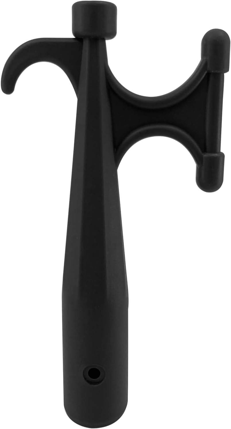 2Pcs Nylon Boat Hook Floating,Hook for Extension Pole,Unbreakable,Durable,Rust-Resistant Replacement Attachment End Mooring Yacht Kayak,Black
