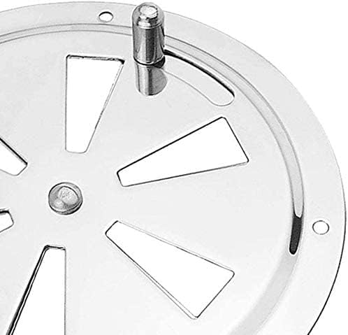 2 Pack of 4 inch Cabin Ventilation Plate Vent Round Butterfly Air Gill with Side Knob 304 Stainless Steel for Marine Boats Accessories