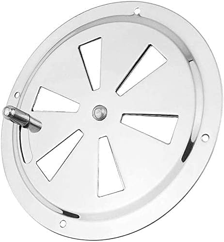 2 Pack of 4 inch Cabin Ventilation Plate Vent Round Butterfly Air Gill with Side Knob 304 Stainless Steel for Marine Boats Accessories