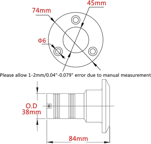 1-1/2"(38mm) Boat Gas/Fuel/Diesel/Water/Waste Deck Fill/Filler with Keyless Cap 1-1/2" Marine Mirror- Polished 316 Stainless Steel Hardware for Yacht Caravan WATER