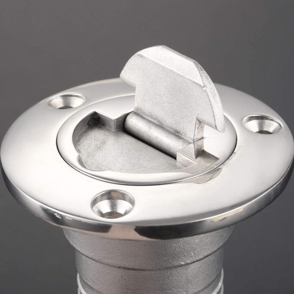 1-1/2"(38mm) Boat Gas/Fuel/Diesel/Water/Waste Deck Fill/Filler with Keyless Cap 1-1/2" Marine Mirror- Polished 316 Stainless Steel Hardware for Yacht Caravan WATER