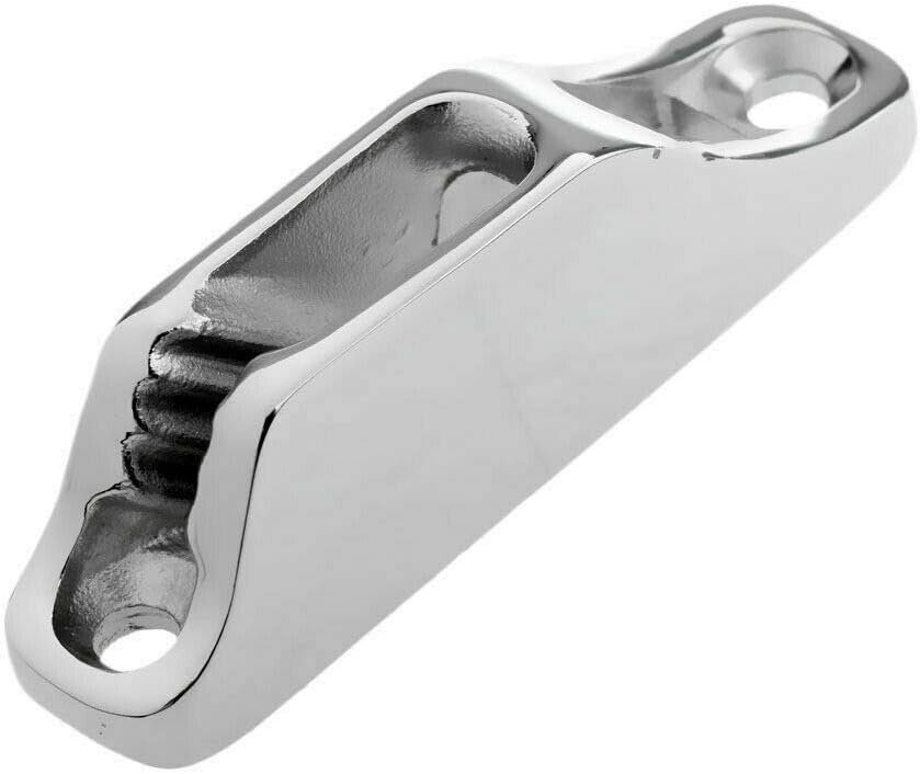 2pcs Boat Rope Clam Cleat 18 x 82mm Stainless Steel for 3 to 5mm Line fit Kayak