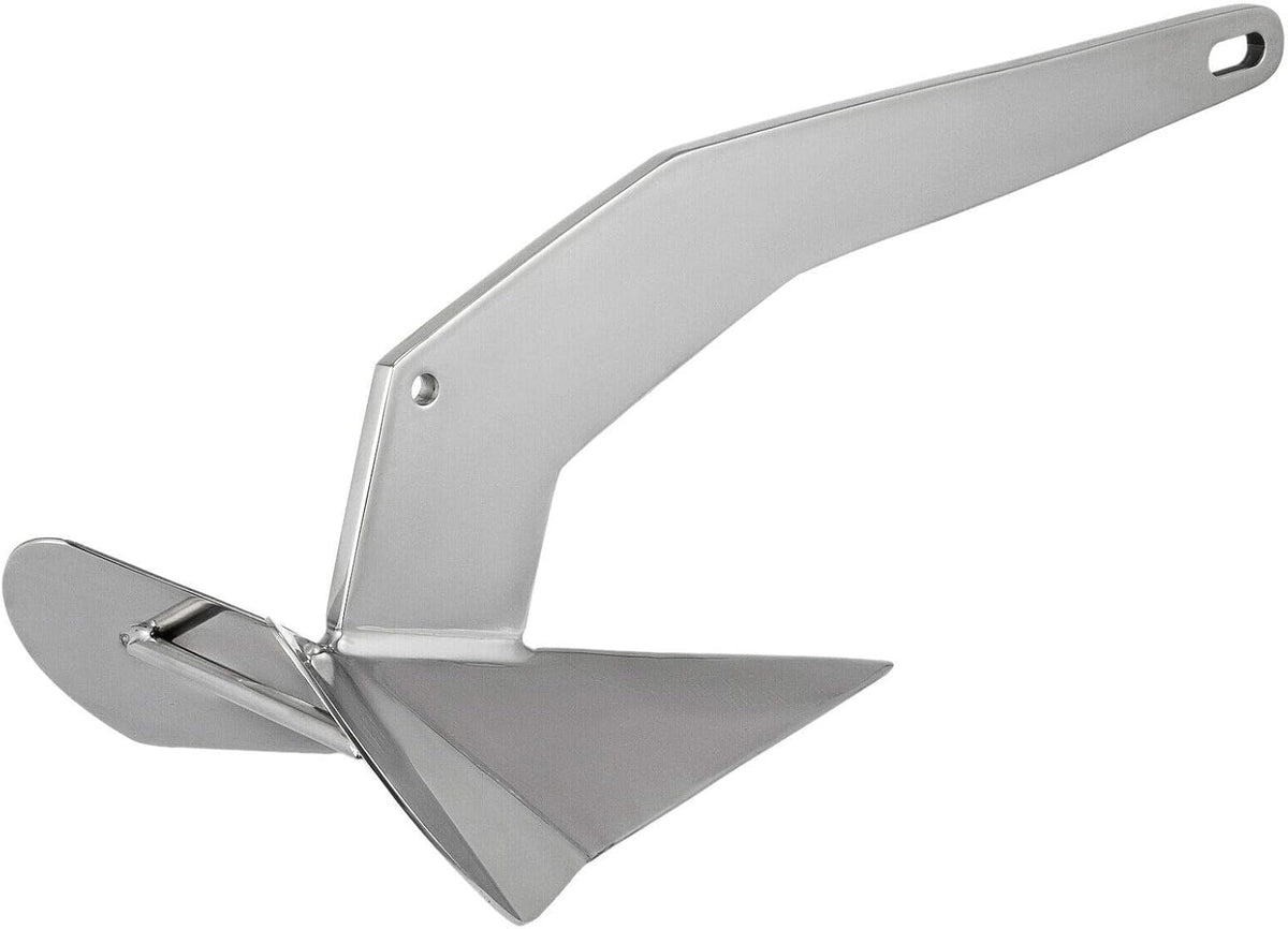 Stainless Steel Delta/Wing Style Boat Anchor Heavy Duty Triangular 11lb / 13lb 16lb /17.5lb 22lb 33lb 35lb Wing Triangle  13 lb/6 kg