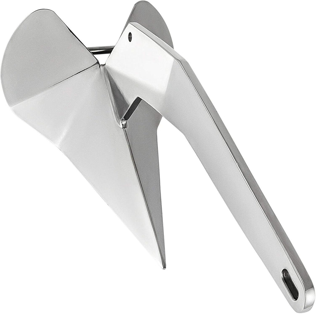 Stainless Steel Delta/Wing Style Boat Anchor Heavy Duty Triangular 11lb / 13lb 16lb /17.5lb 22lb 33lb 35lb Wing Triangle  13 lb/6 kg