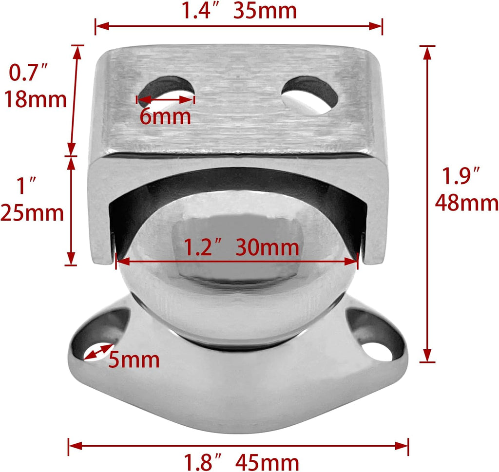 Door Stopper 316 Stainless Steel Magnet Holder Catch Installation for Yacht Boat Motorhome