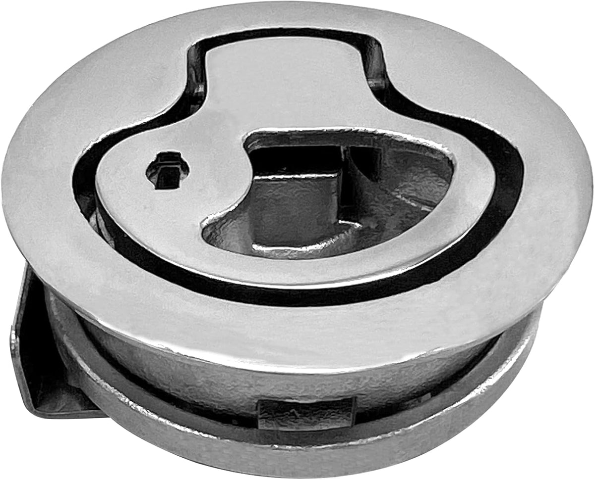 Boat Latches Stainless Steel 2", Latch Hatch Round Pull Marine Flush Locking Lift Handle Deck -
