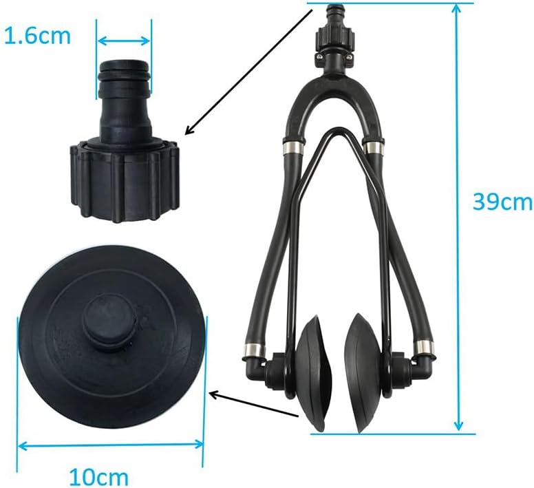 Universal Round Dual Water Feed Outboard Motor Flusher Boat Ear Muff Engine for Marine