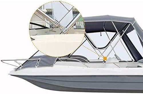 316 Stainless Steel Heavy Duty Fitting Bimini Top Cap Fits 1" (25.4mm) OD Round Tube External Eye End with Two Screws for Boat Covers Marine Hardware(2pcs)