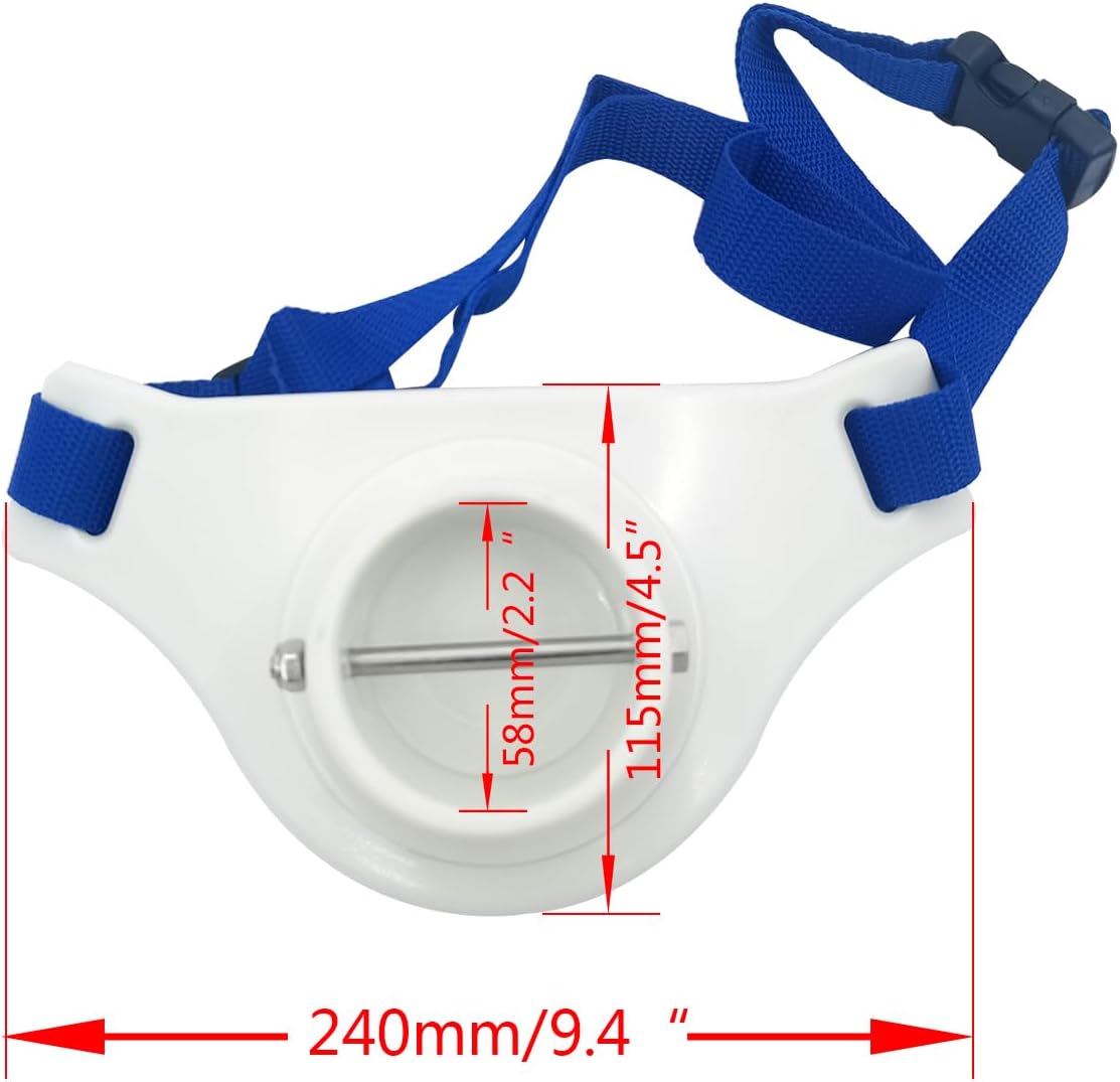 Fishing Rod Belt 2.2 Inch Inner Dia Fighting Waist Offshore Tackle Boat Holder, 360 Degree Adjustable