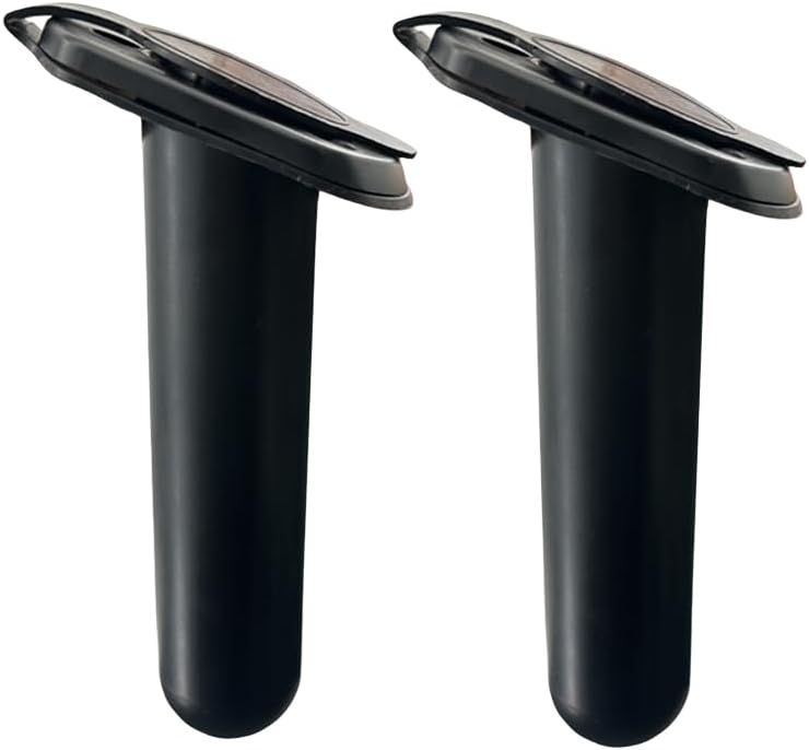 2Pcs Kayak Rod Holder, Deck Plastic Flush Mount Boat Holders and Cap Cover for Fishing, Canoe Tackle Accessory Tool