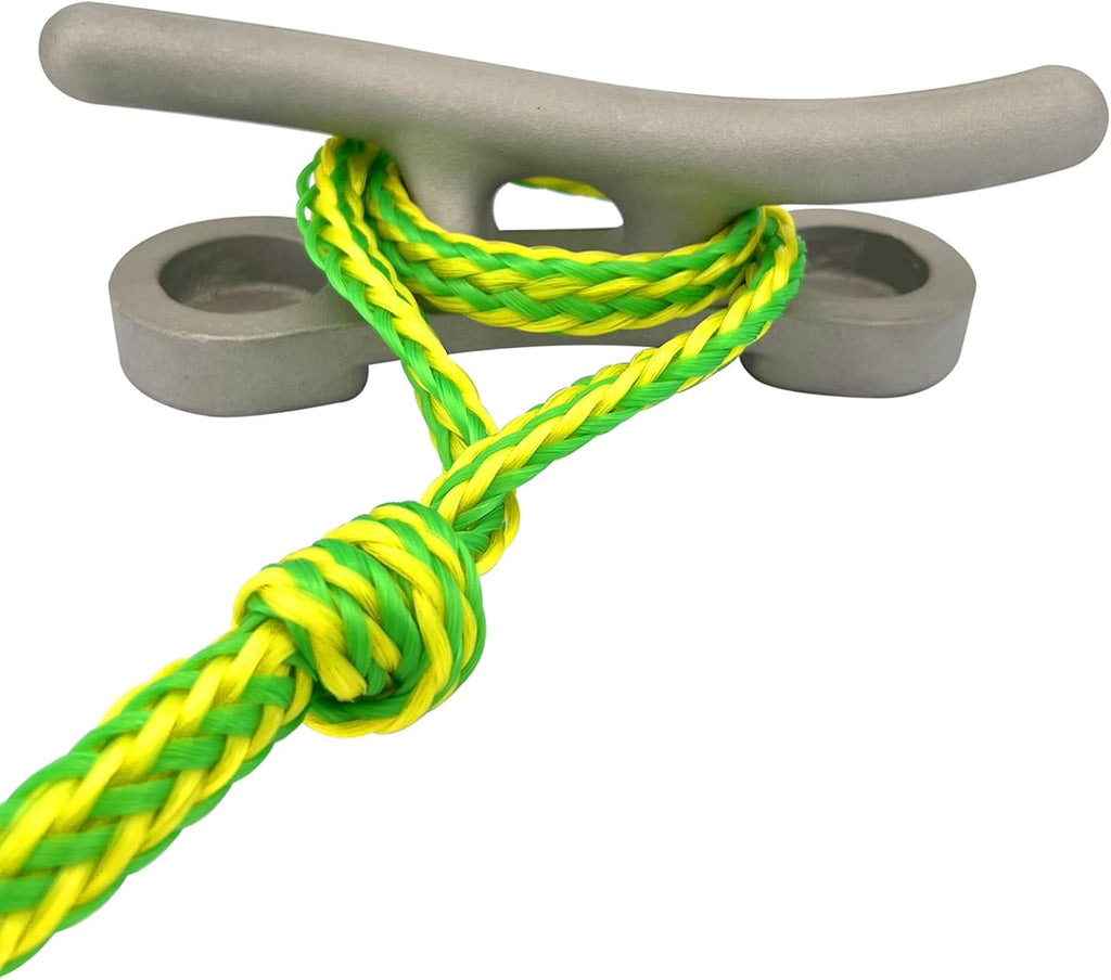 Kayak Tow Rope with Clip Dock Lines Heavy Duty Braided Line Ideal for Jet ski,watercraft Boat, Kayaking, Marine Sets of Two Ropes 1/2 Inch Diameter x 12 ft Lengths Geen