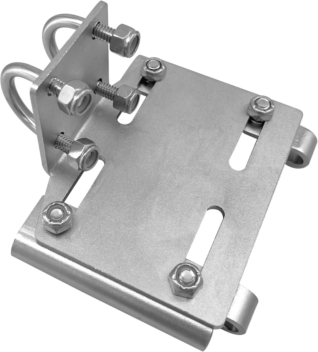 Stainless Steel Horizontal Stanchion Rail Mount Anchor Bracket, Fluke Bracket Rugged Durable High Hardness (Fits 7/8" to 1" Rails) for Boats Yachts Ships