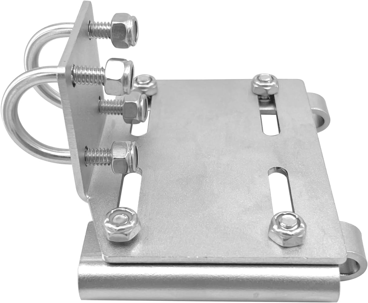 Stainless Steel Horizontal Stanchion Rail Mount Anchor Bracket, Fluke Bracket Rugged Durable High Hardness (Fits 7/8" to 1" Rails) for Boats Yachts Ships