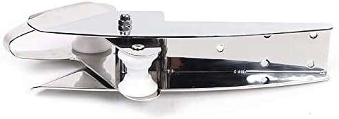 AISI 316 Stainless Steel Hinged Self-Launching Bow Anchor Roller with pivoting Dual-Roller 16.5'' for Marine Yacht Docking Accessories