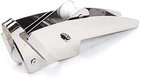AISI 316 Stainless Steel Hinged Self-Launching Bow Anchor Roller with pivoting Dual-Roller 16.5'' for Marine Yacht Docking Accessories