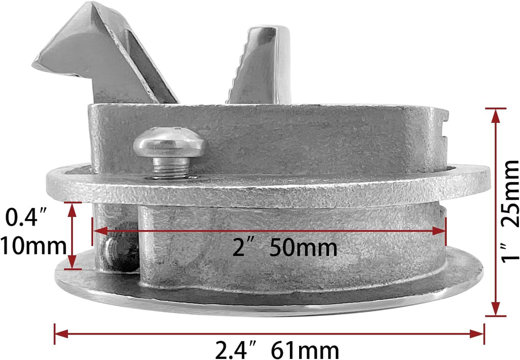 Boat Latches Stainless Steel 2", Latch Hatch Round Pull Marine Flush Locking Lift Handle Deck - Non