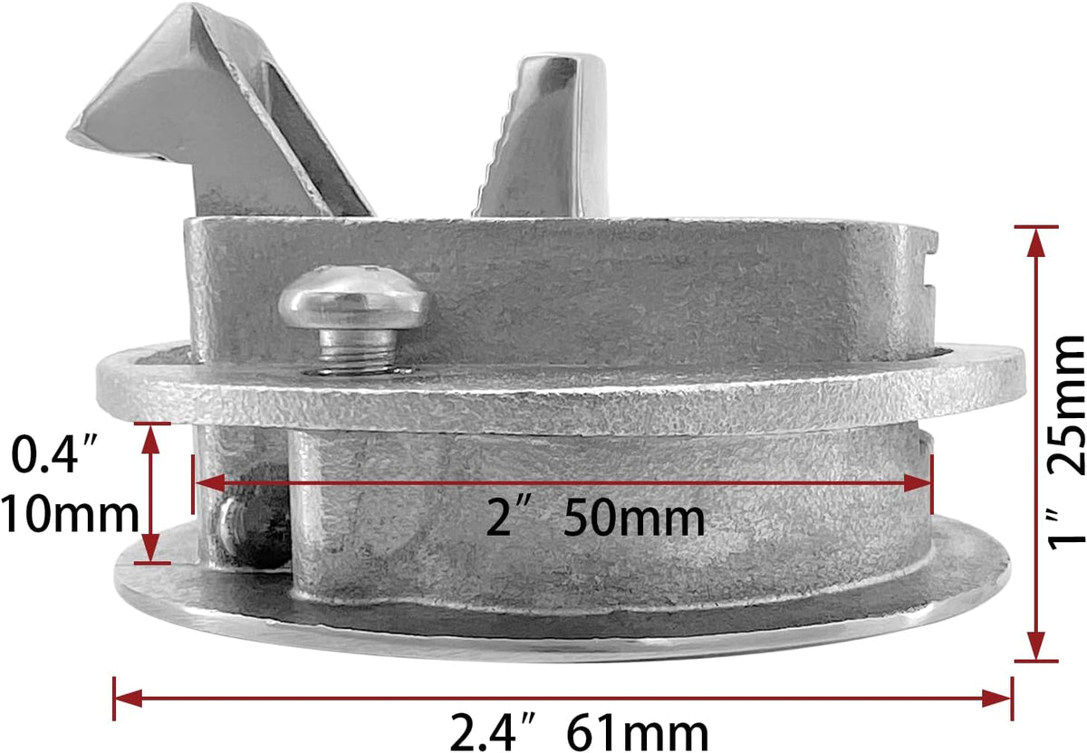 Boat Latches Stainless Steel 2", Latch Hatch Round Pull Marine Flush Locking Lift Handle Deck - Non
