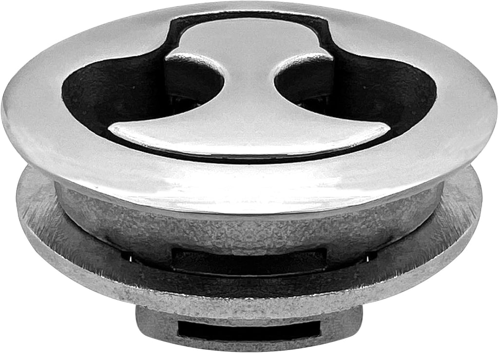 Boat Latches Stainless Steel 2", Latch Hatch Round Pull Marine Flush Locking Lift Handle Deck - Non