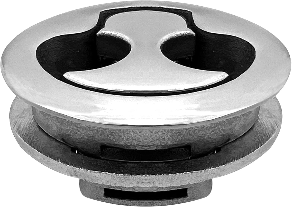 Boat Latches Stainless Steel 2", Latch Hatch Round Pull Marine Flush Locking Lift Handle Deck - Non