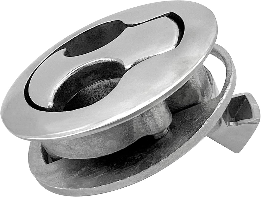 Boat Latches Stainless Steel 2", Latch Hatch Round Pull Marine Flush Locking Lift Handle Deck - Non