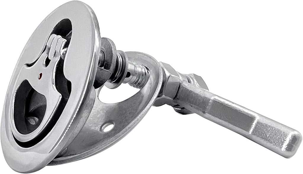 Boat Cam Latch Flush Pull Hatch Lift Stainless Steel with Back Plate Fasteners Screws