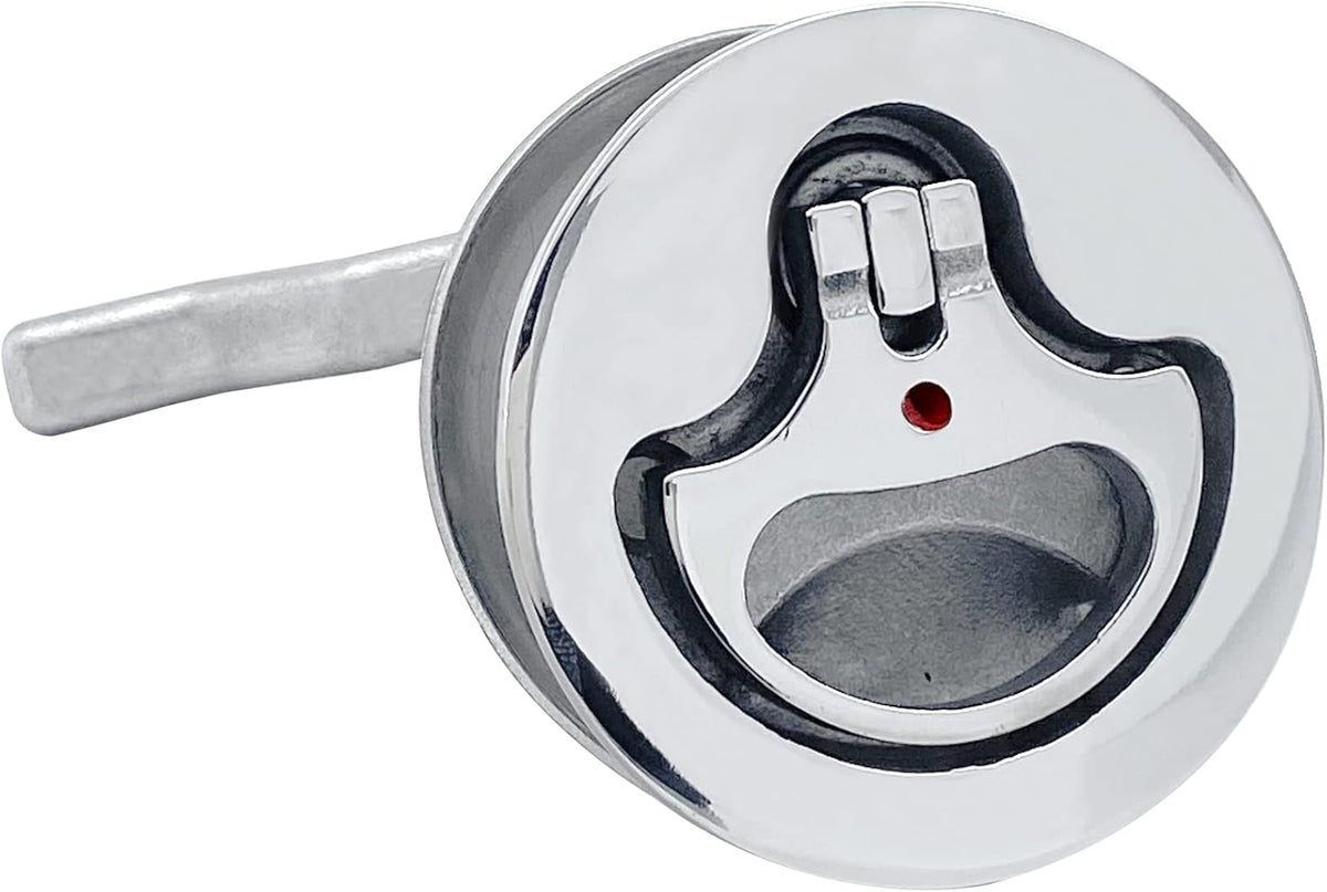 Boat Cam Latch Flush Pull Hatch Lift Stainless Steel with Back Plate Fasteners Screws