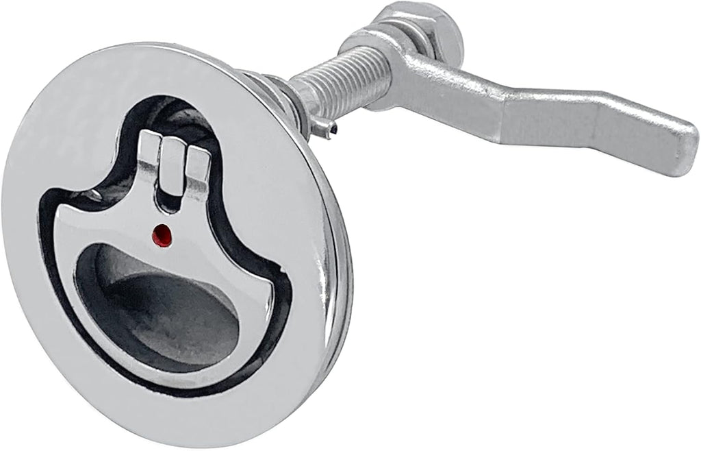 Boat Cam Latch Flush Pull Hatch Lift Stainless Steel with Back Plate Fasteners Screws