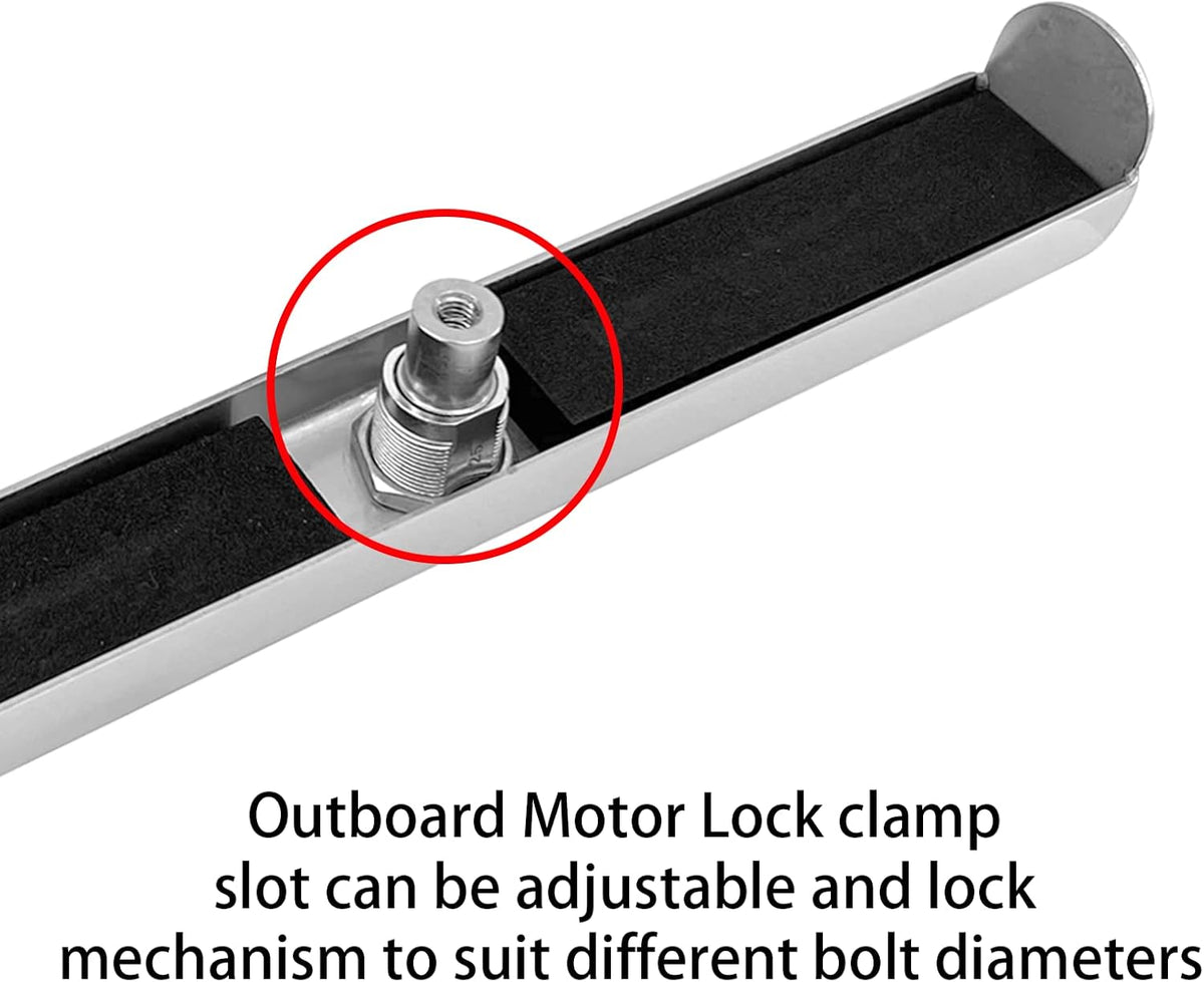 High Security Stainless Steel Boat Marine Outboard Motor Engine Lock 300mm Quick Release/Install Secures with Keys