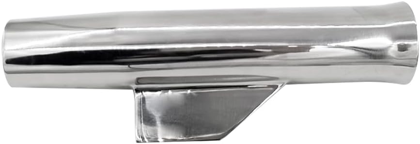 Boat Fishing Rod Holder Stainless Steel Flared Weld-on Coped Blade Angeled & with 1-7/8'' Inner Diameter White Liner for Boats
