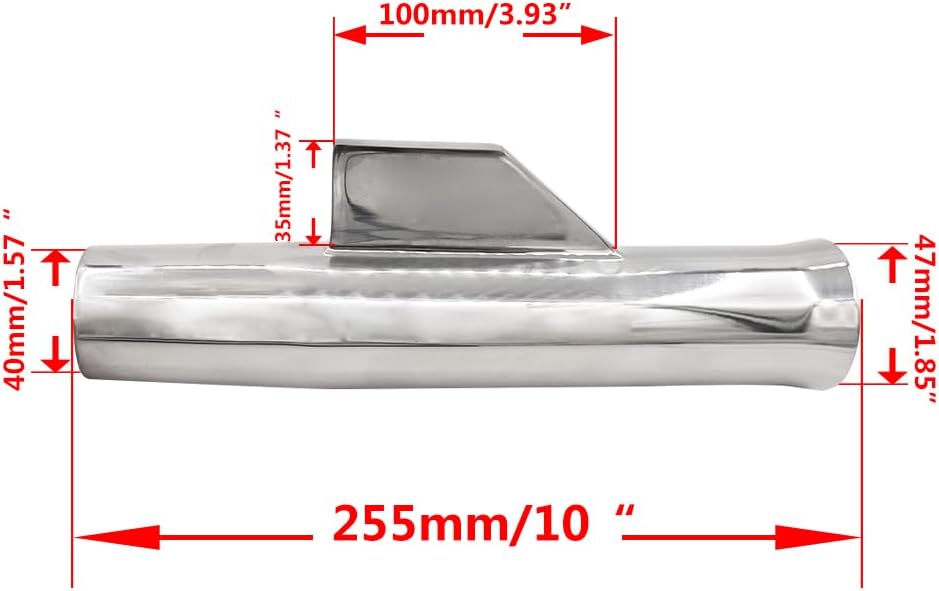 Boat Fishing Rod Holder Stainless Steel Flared Weld-on Coped Blade Angeled & with 1-7/8'' Inner Diameter White Liner for Boats
