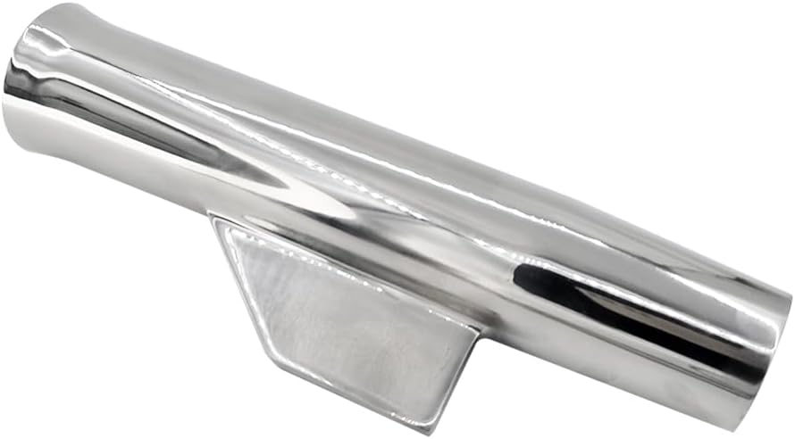 Boat Fishing Rod Holder Stainless Steel Flared Weld-on Coped Blade Angeled & with 1-7/8'' Inner Diameter White Liner for Boats