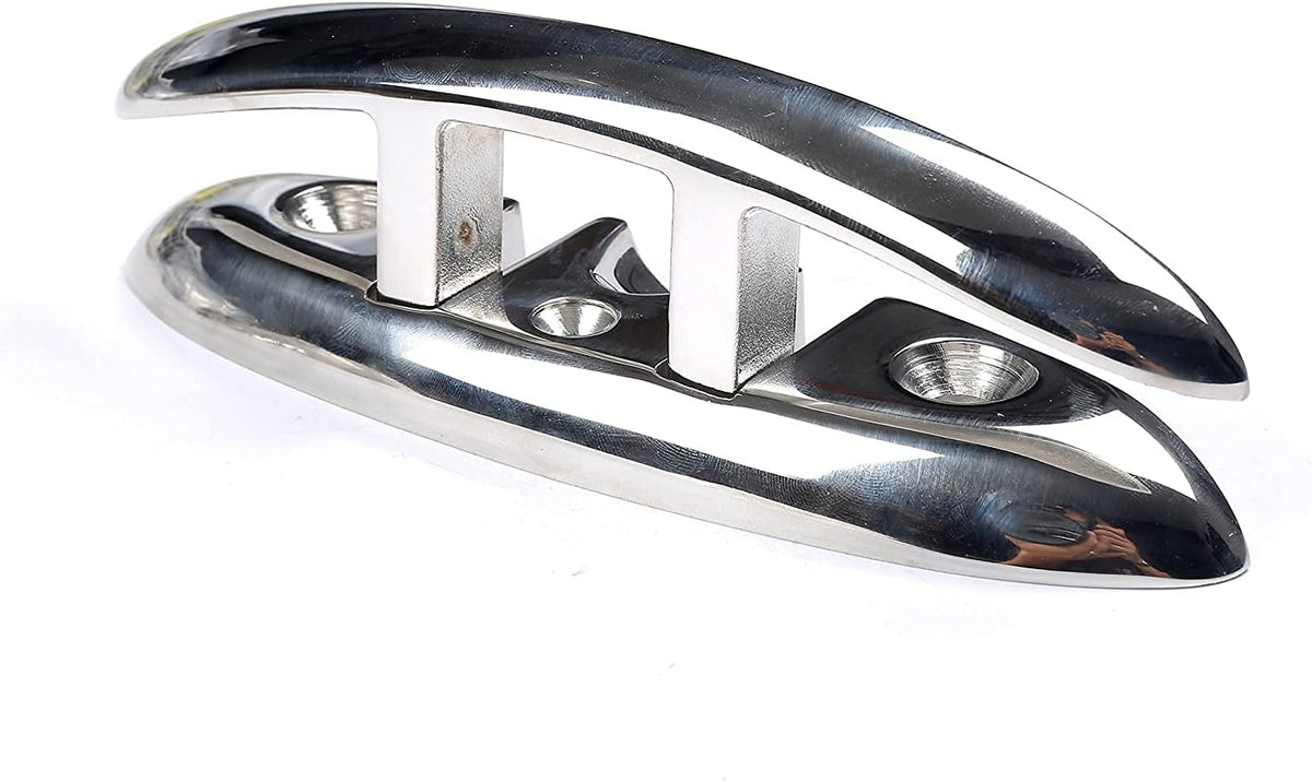 Boat Folding Cleat 6" Flip-up Heavy Dock Marine Grade 316 Stainless Steel 6inch