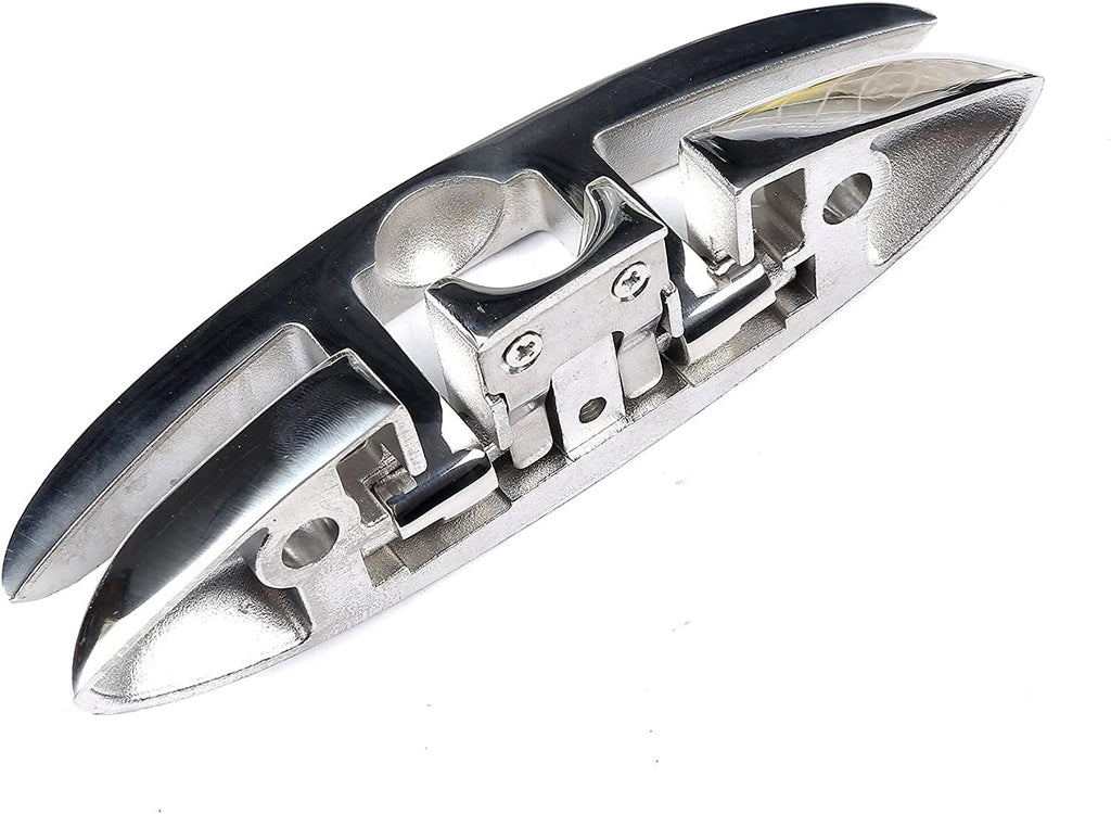 Boat Folding Cleat 6" Flip-up Heavy Dock Marine Grade 316 Stainless Steel 6inch