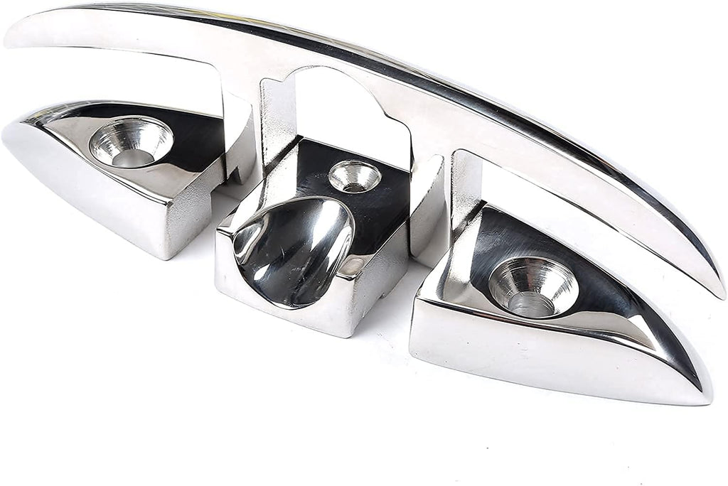Boat Folding Cleat 6" Flip-up Heavy Dock Marine Grade 316 Stainless Steel 6inch