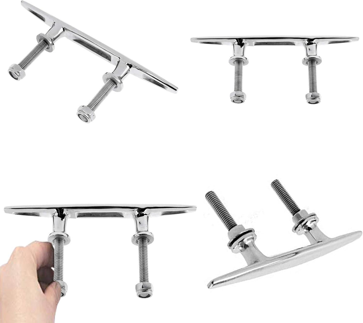 Burn Buddy  Boat Cleat Open Base Cleat, Dock All 316 Stainless Steel Mooring Accessories