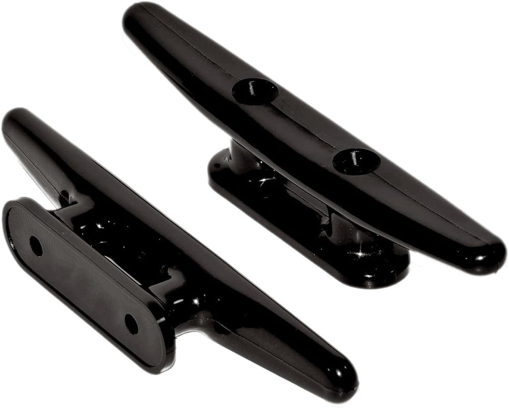 4 Pack Boat Cleat Black Nylon Dock Kayak Cleat,4/6/8 inch with Fasteners