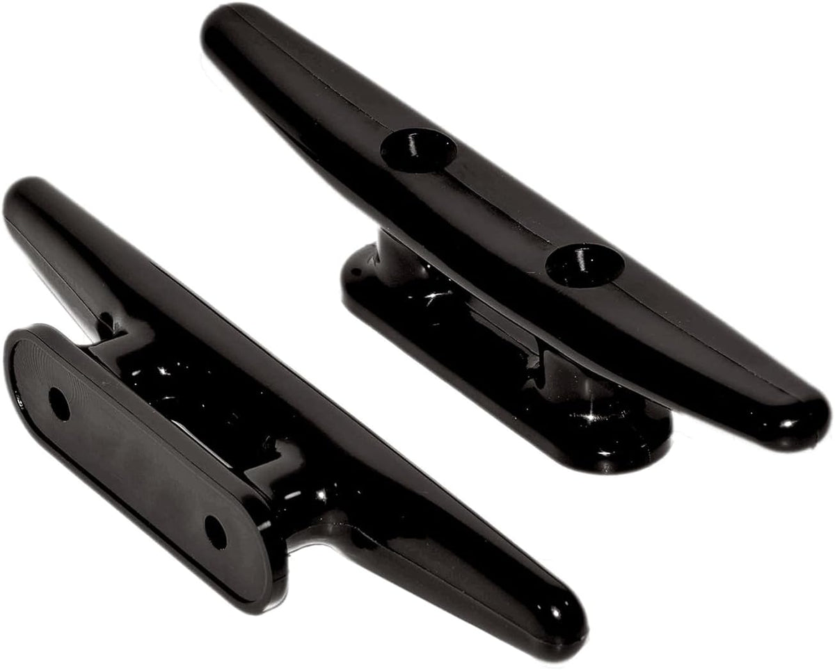 4 Pack Boat Cleat Black Nylon Dock Kayak Cleat,4/6/8 inch with Fasteners