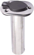 Boat Stainless Steel Fishing Rod Holder Flush Mount 90 Degree with Rubber Cap, Liner and Gasket 1Pcs