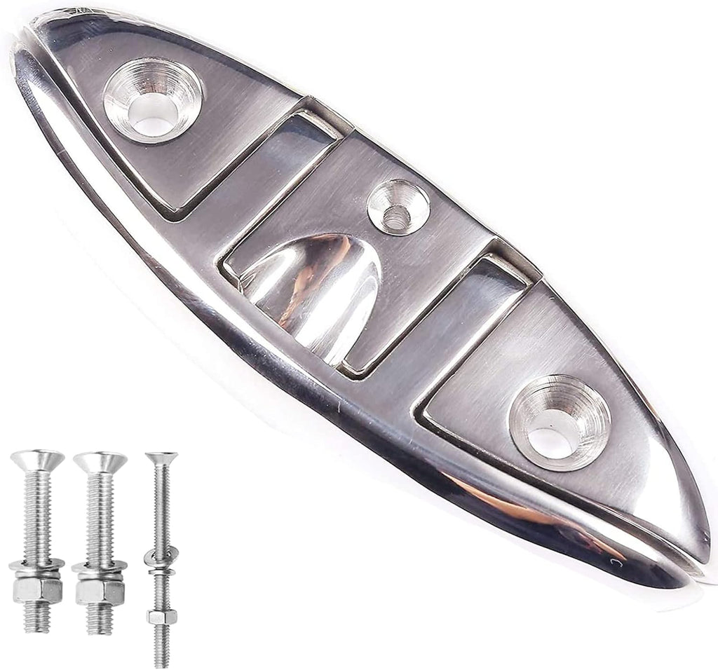 Boat Folding Cleat 8-1/2" Flip-up Heavy Dock Marine Grade 316 Stainless Steel