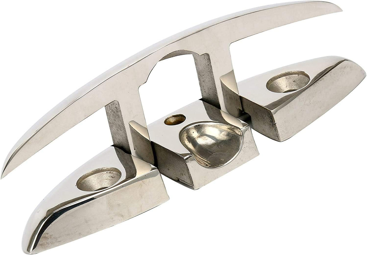 Boat Folding Cleat 8-1/2" Flip-up Heavy Dock Marine Grade 316 Stainless Steel