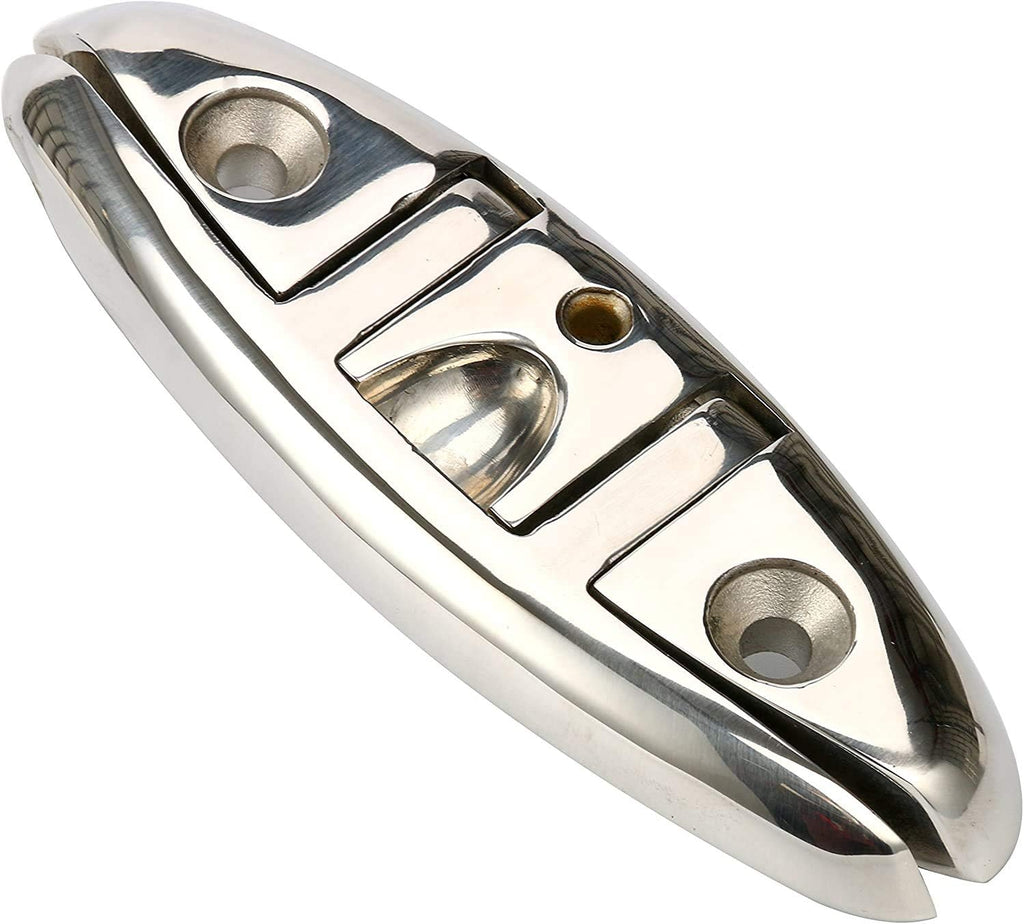 Boat Folding Cleat 8-1/2" Flip-up Heavy Dock Marine Grade 316 Stainless Steel