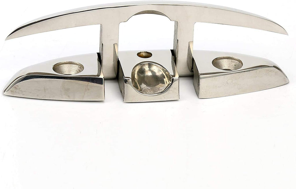 Boat Folding Cleat 8-1/2" Flip-up Heavy Dock Marine Grade 316 Stainless Steel