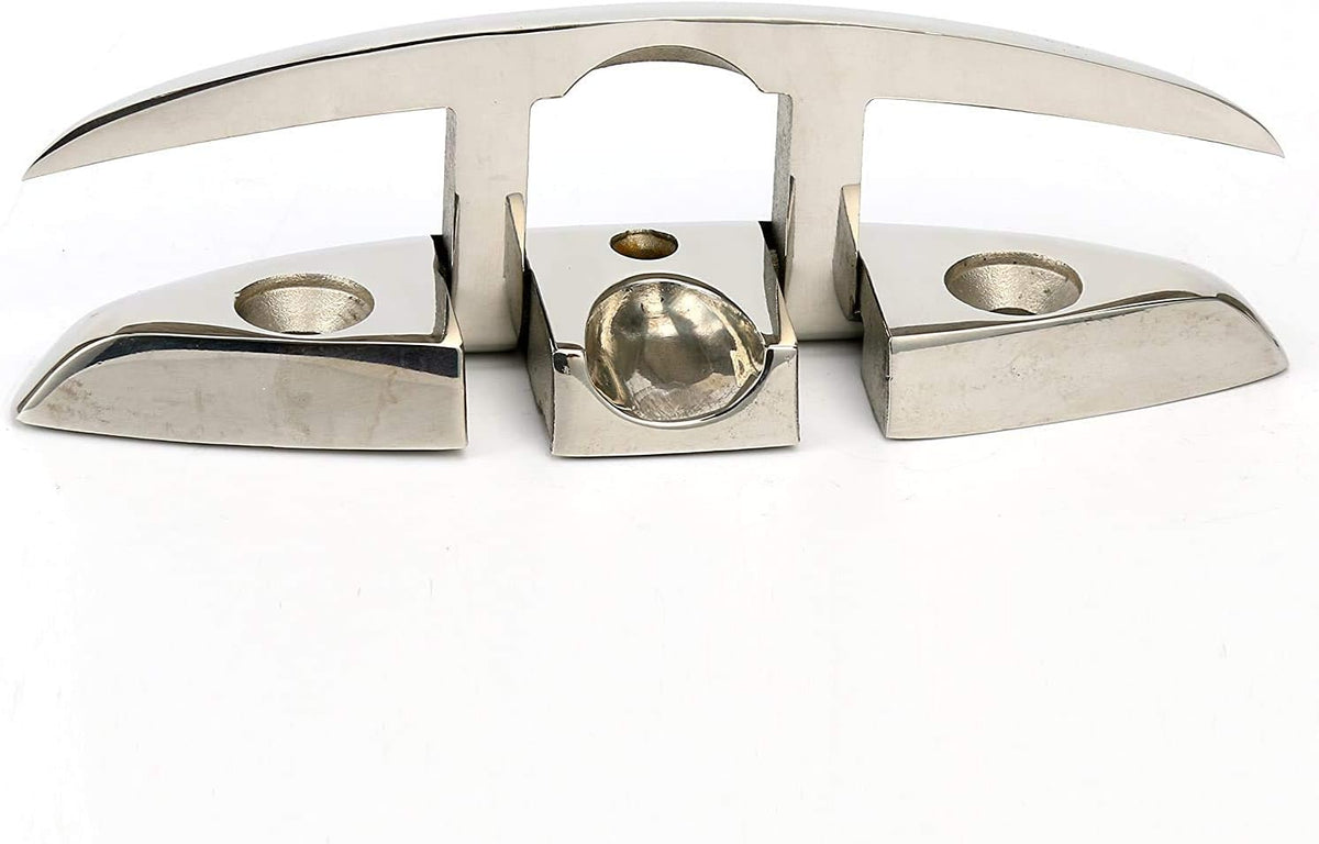Boat Folding Cleat 8-1/2" Flip-up Heavy Dock Marine Grade 316 Stainless Steel