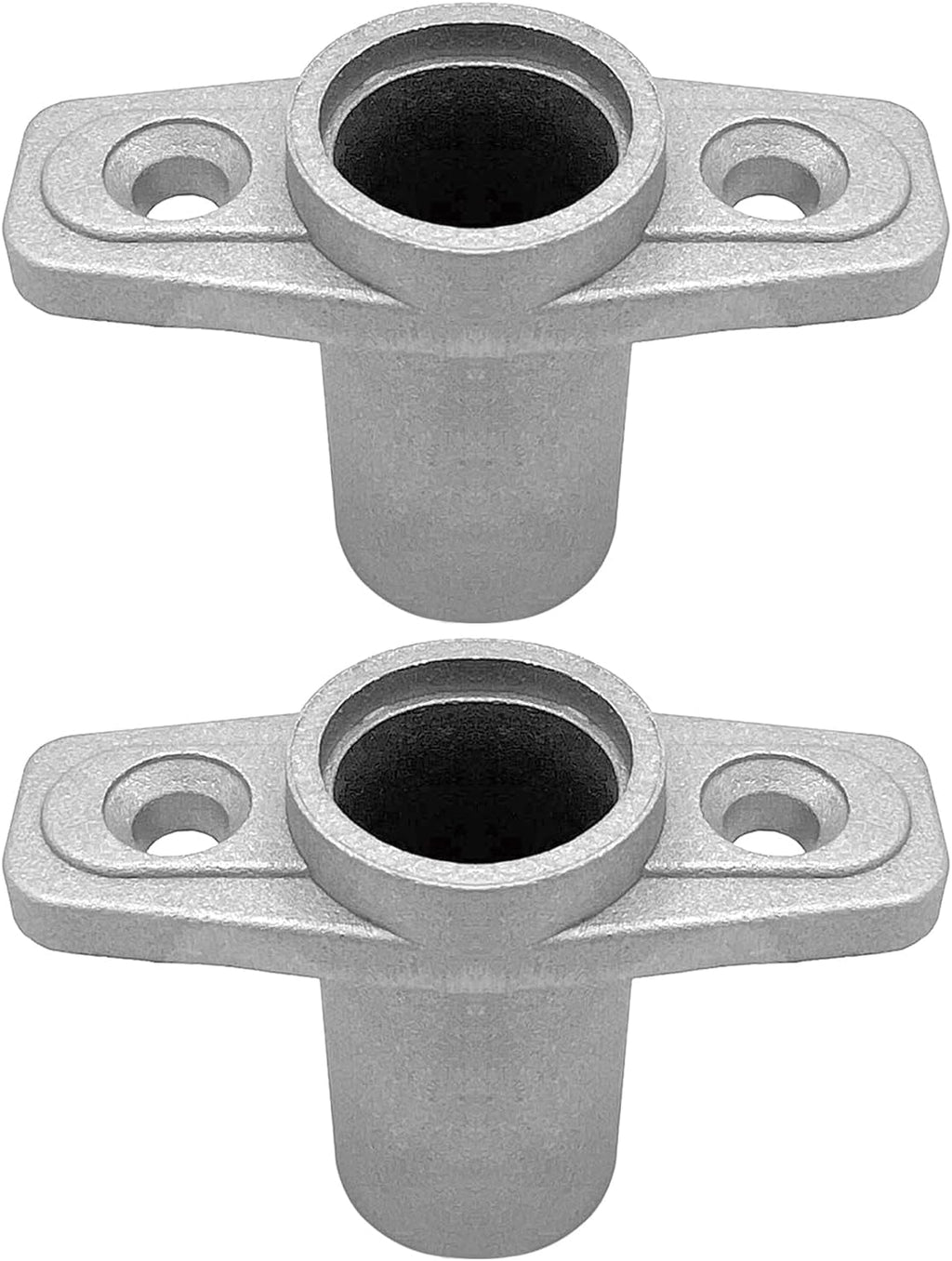 2Pcs Top Mount Aluminum Oar Lock Socket Holder T-Shaped Closed Bottom Boat Hardware Replacement for Boat/Yacht Parts