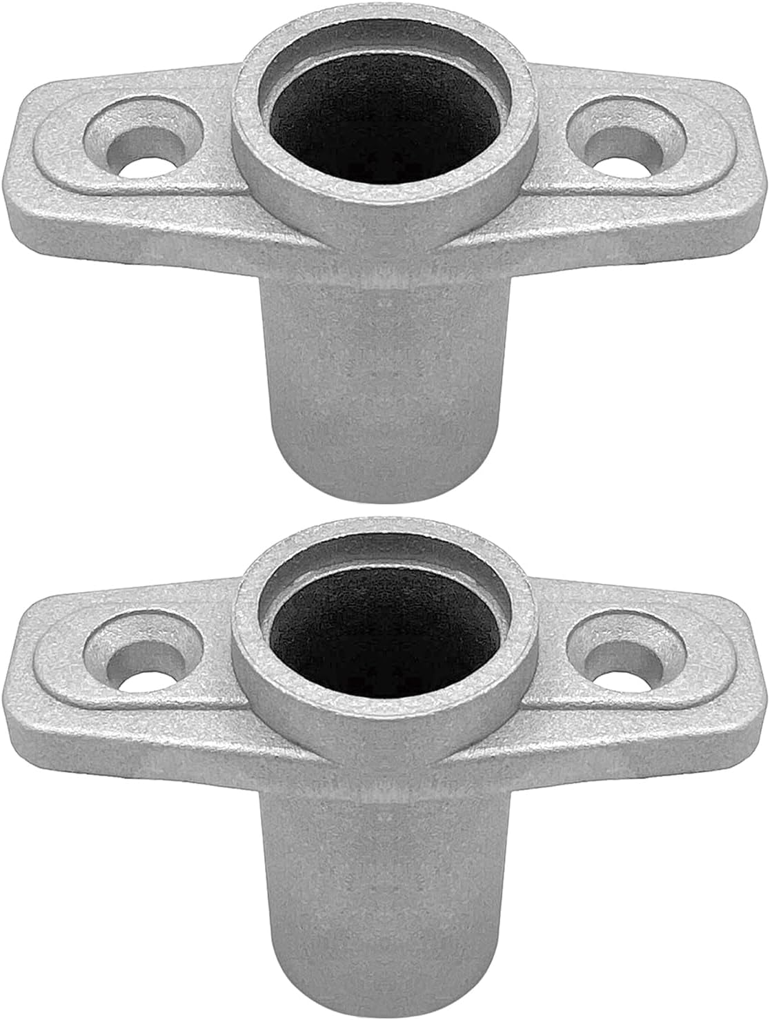 2Pcs Top Mount Aluminum Oar Lock Socket Holder T-Shaped Closed Bottom Boat Hardware Replacement for Boat/Yacht Parts