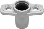 2Pcs Top Mount Aluminum Oar Lock Socket Holder T-Shaped Closed Bottom Boat Hardware Replacement for Boat/Yacht Parts
