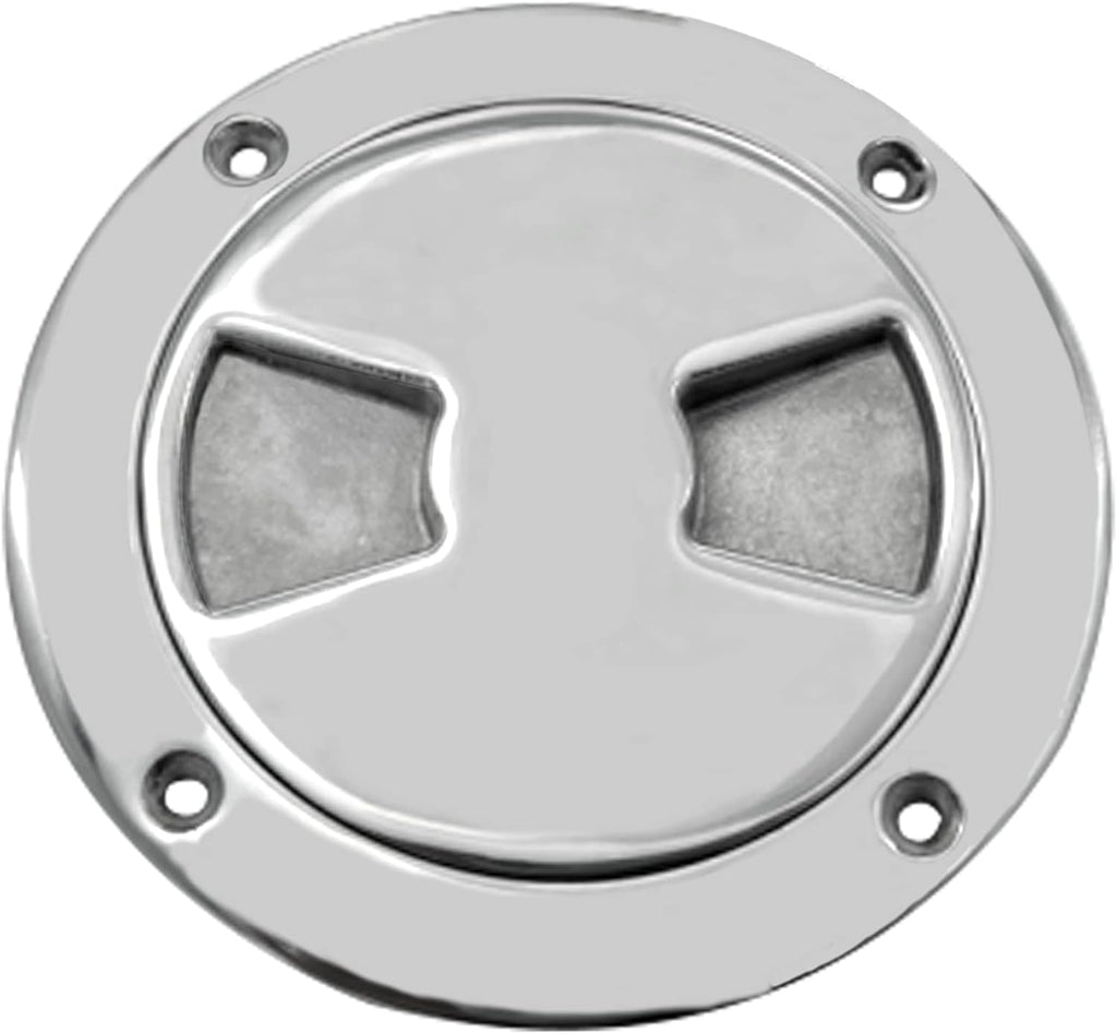 5 inch Hatch 316 Stainless Steel Round Non Slip Inspection Deck Plate with Detachable Cover for Marine Boat Yacht
